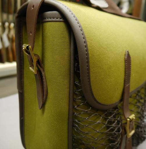 Firearm: Green Game bag with Leather Trim 