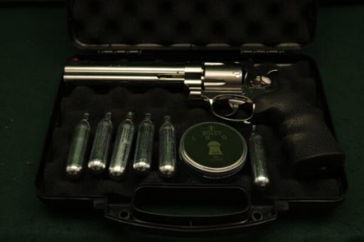 Firearm: Umarex Smith and Wesson 629 Classic 6 Inch Nickel