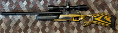 Firearm: FX Crown MK II Standard Black and Yellow Laminate