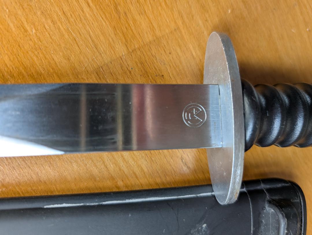 Swiss SIG Model 1957 Prototype Fighting Knife in composition scabbard