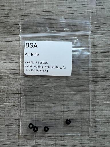 Firearm: BSA - VARIOUS AIR RIFLE Part No 165385 PACK OF 4 O-RING REPLACEMENTS FOR PELLET LOADING PROBE 177 CAL Condition NEW Our Ref GP130836 