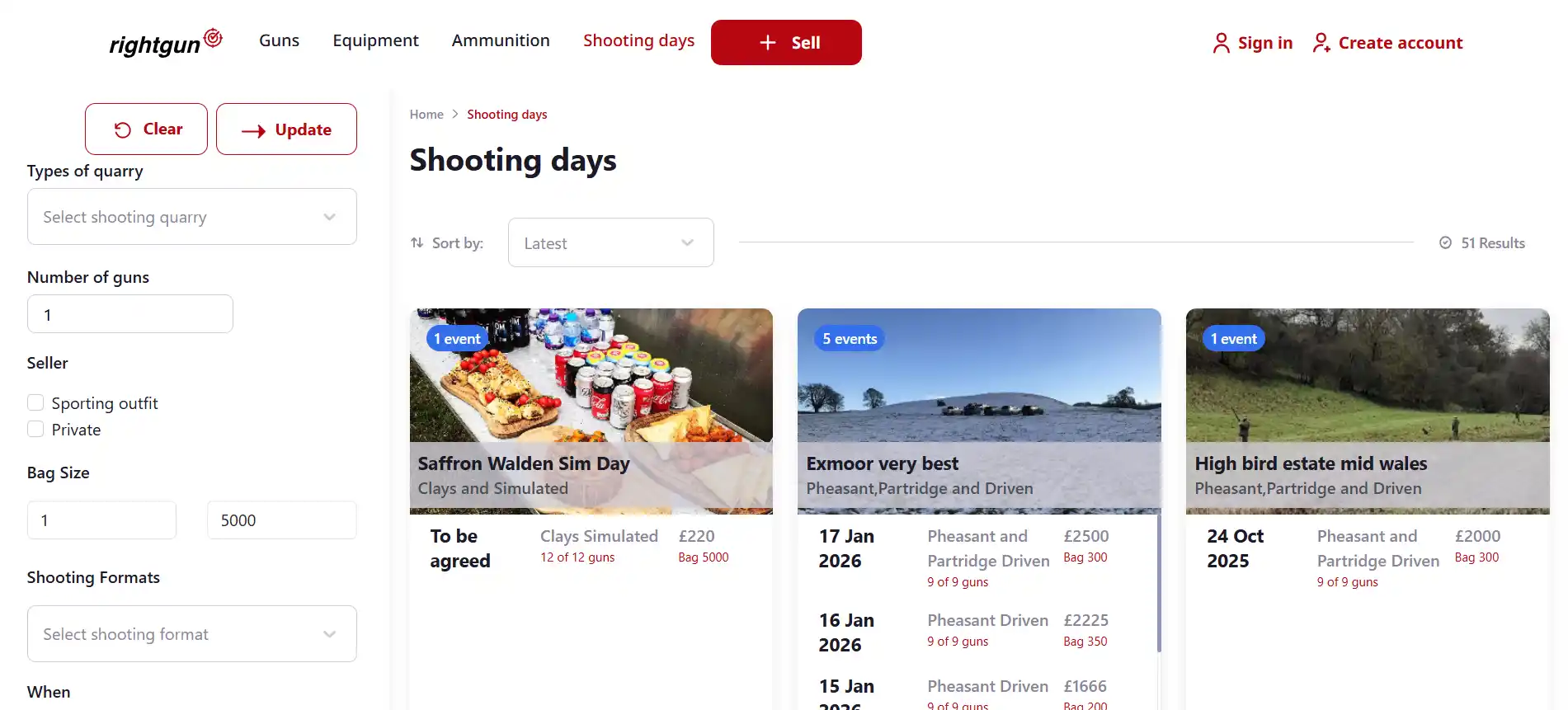 Shooting and hunting experiences
