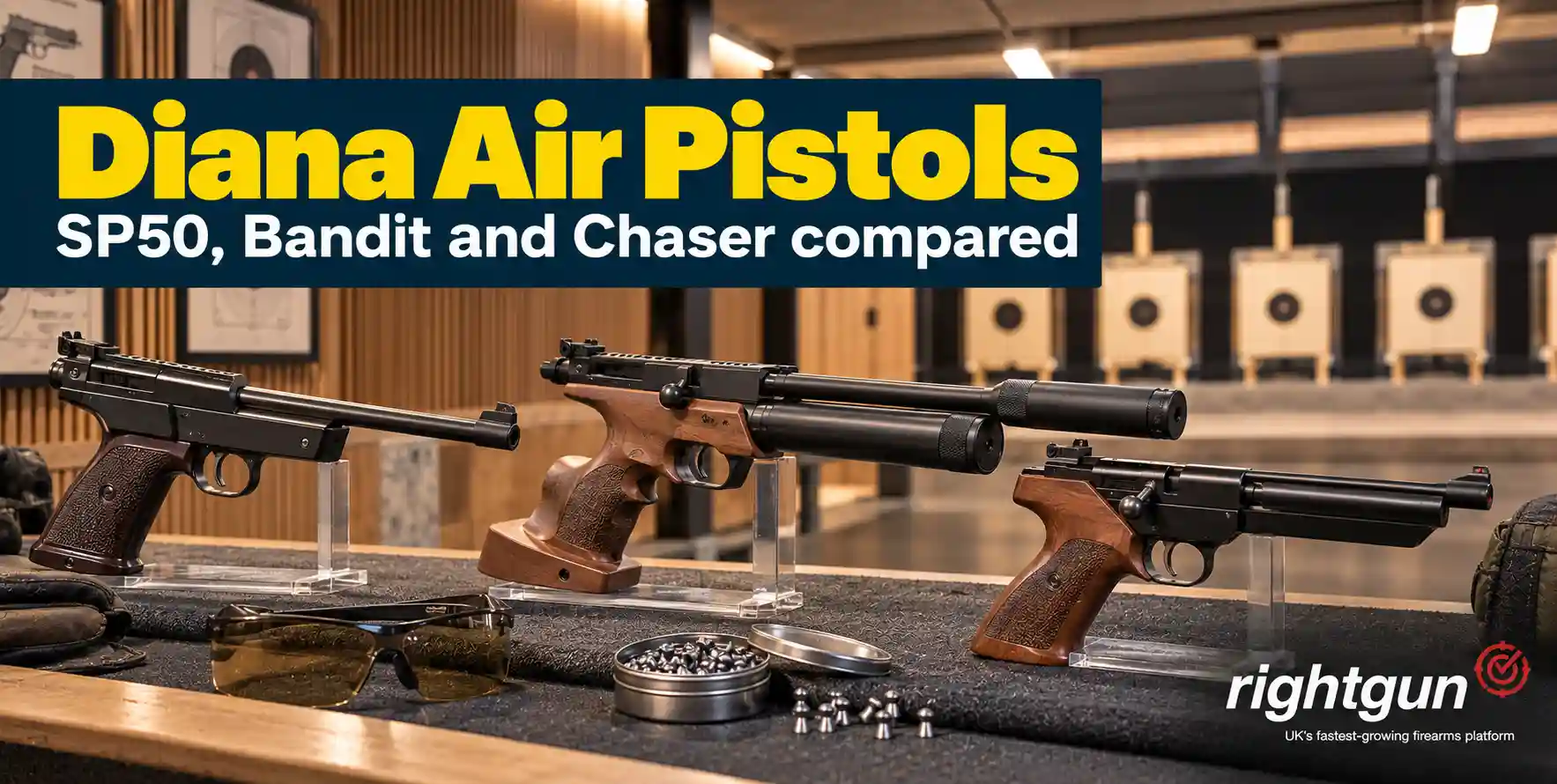 Diana air pistols UK: SP50, Bandit and Chaser compared