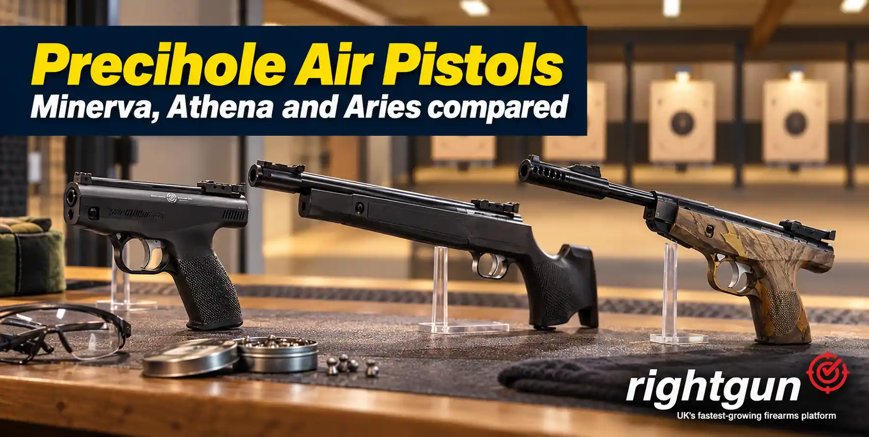 Precihole air pistols UK: Minerva, Athena and Aries compared