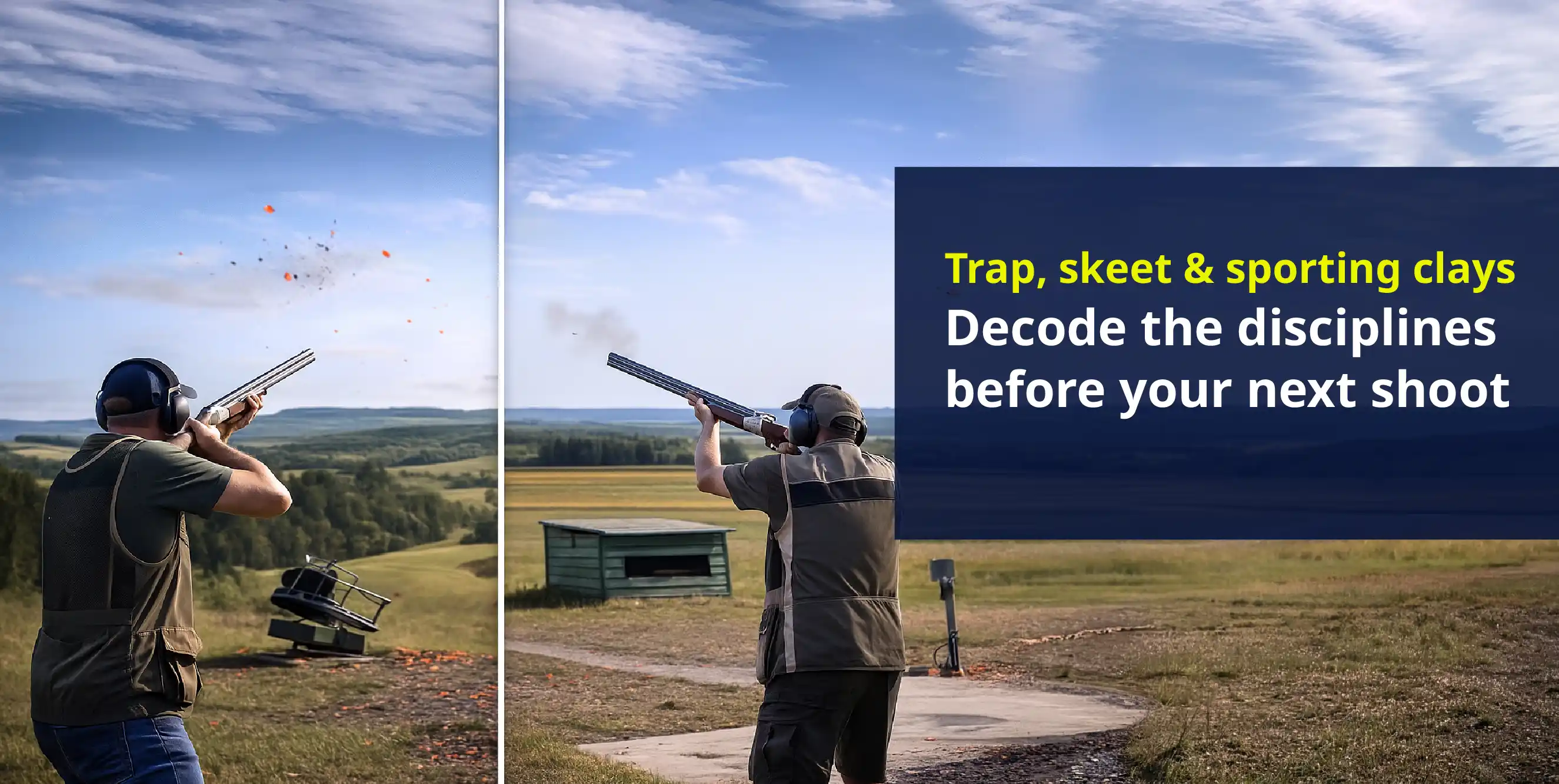 The difference between trap, skeet, and sporting clays