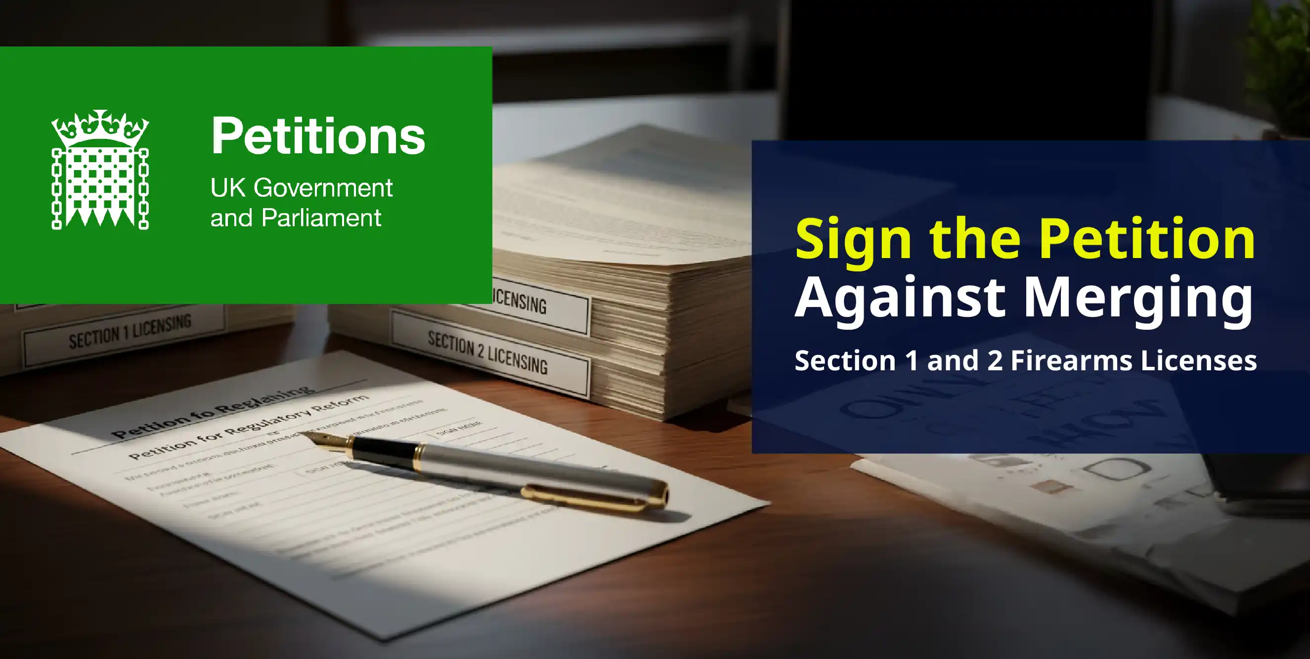 Sign the Petition Against Merging Section 1 and 2 Firearms Licenses