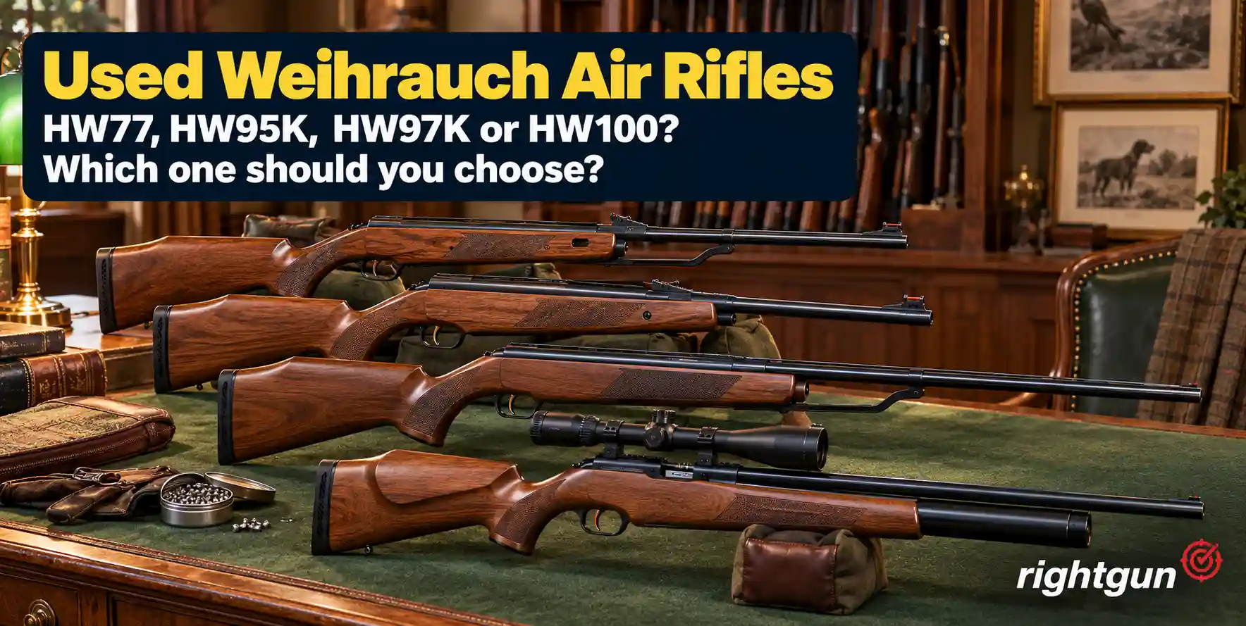 Used Weihrauch air rifles in the UK: HW77, HW95K, HW97K and HW100 compared